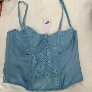 Urban Outfitters Lace & Satin Corset Crop Top